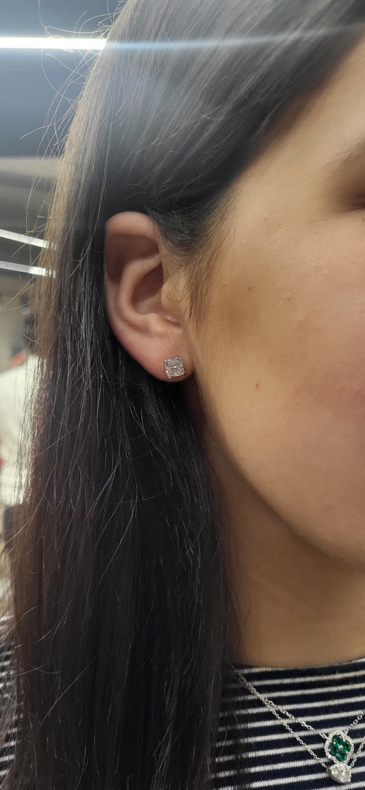 Princess Solitaire Studs