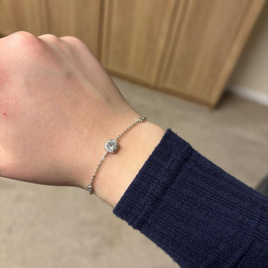 Halo Solitaire Bracelet