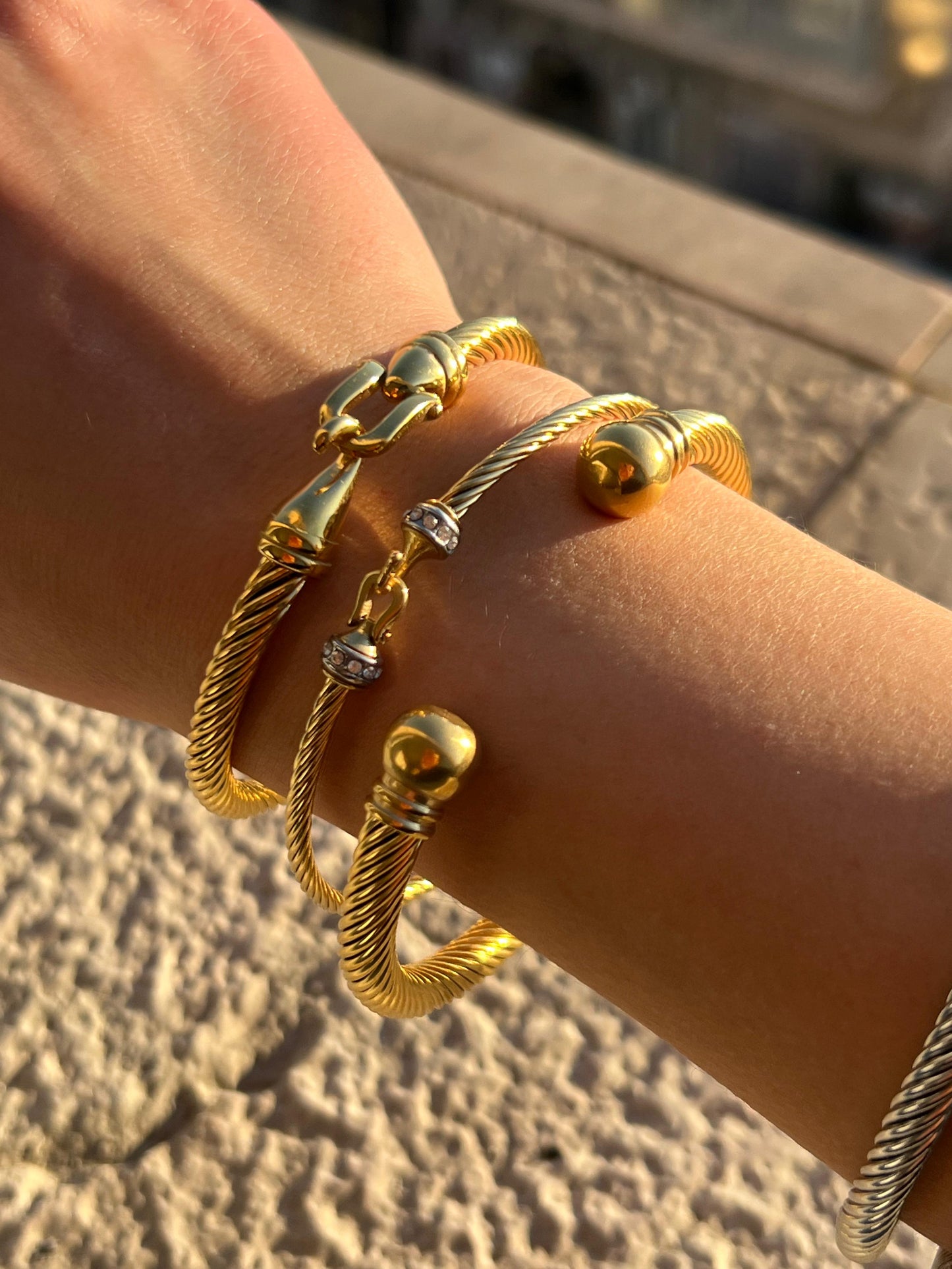 Open Ribbed Bangle