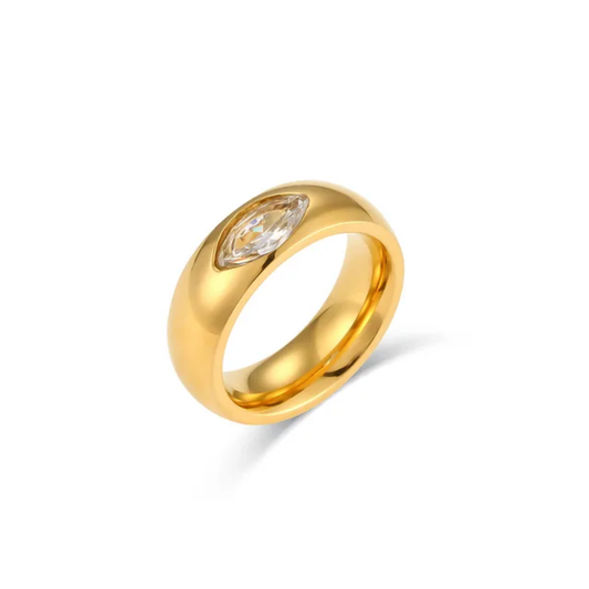 Gold Solitaire Ring