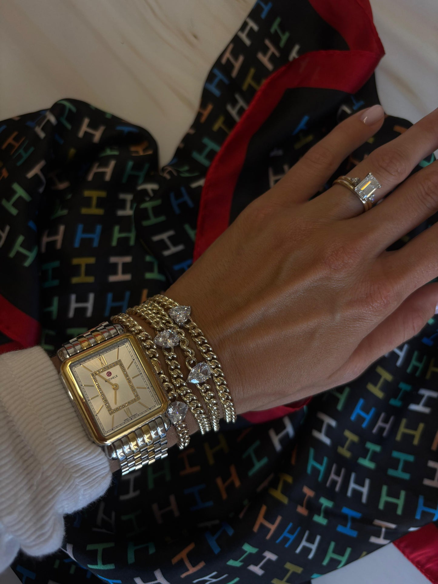 5 Heart Cuban Bracelet