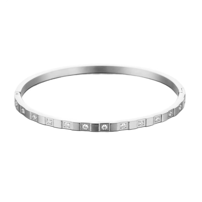 Inlay Bangle in silver – waterproof bangle bracelet