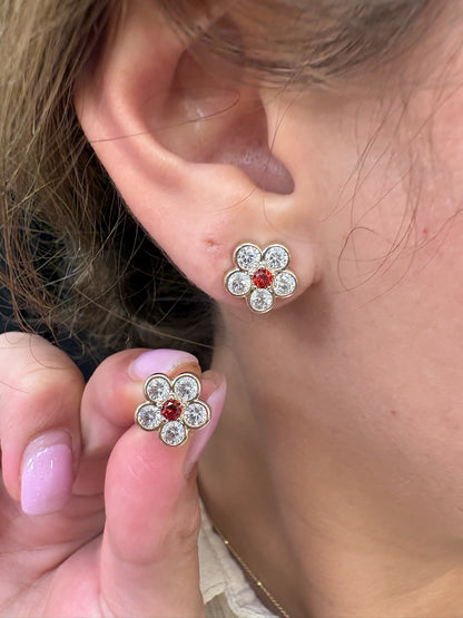 Bezel Flora Studs
