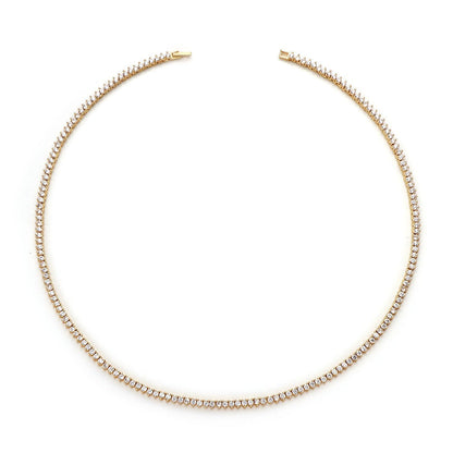 3mm 3 Prong Tennis Necklace