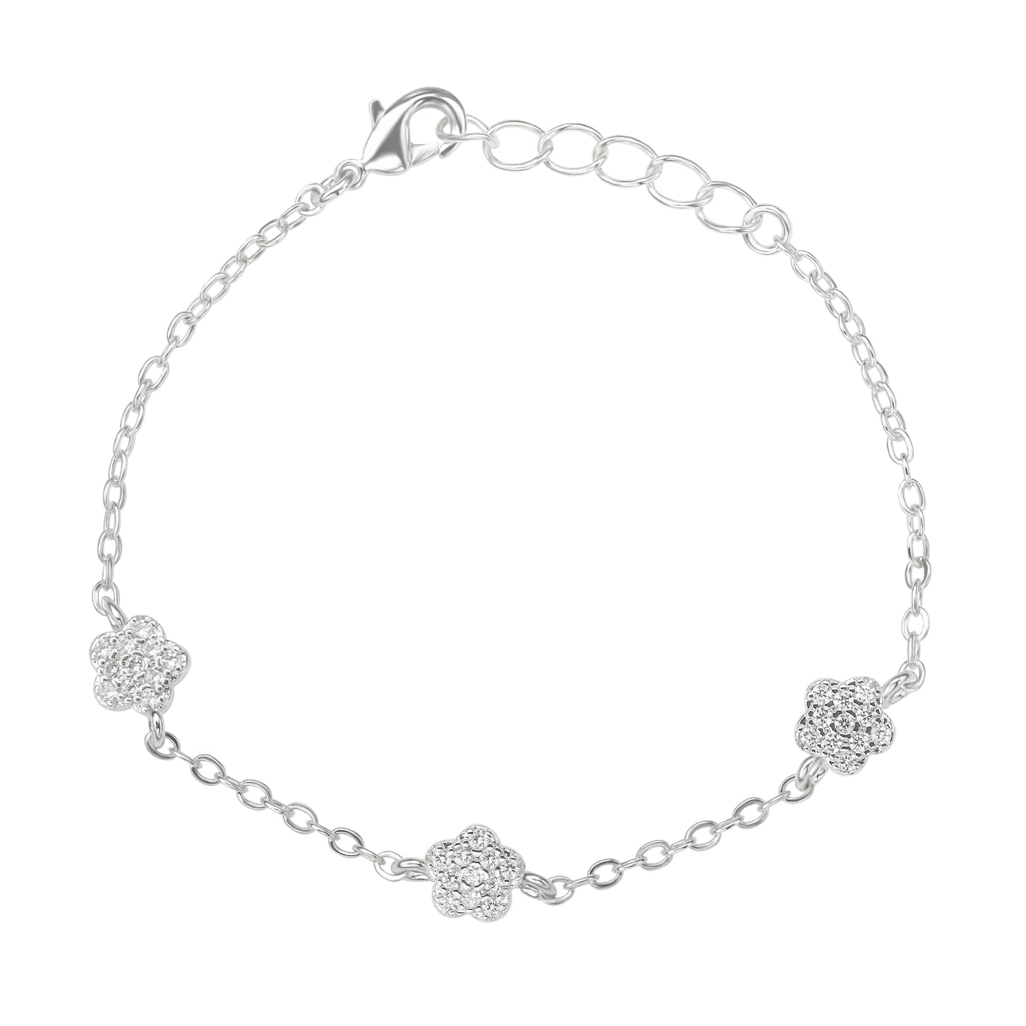 Pave Flower Bracelet
