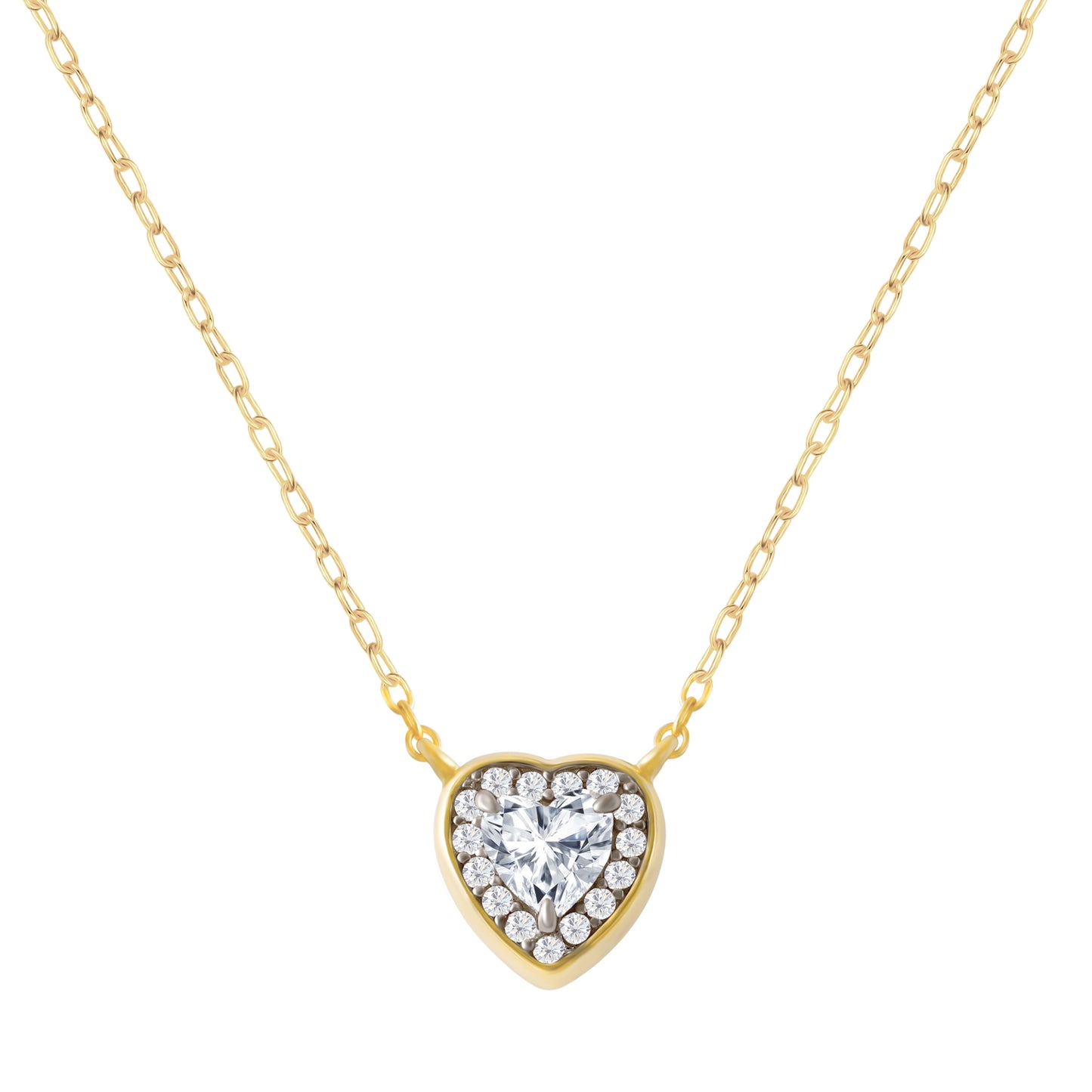 The Lueur Necklace - Bezel Heart