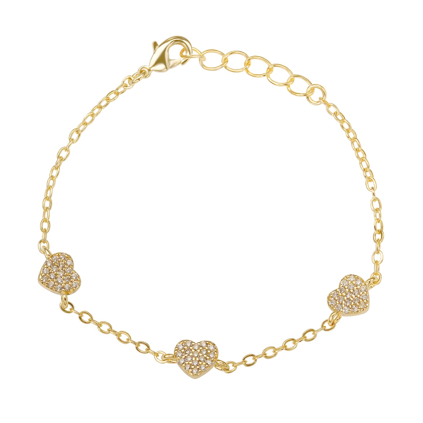 Pave Heart Bracelet