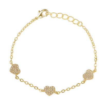 Pave Heart Bracelet