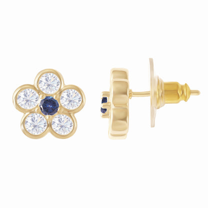 Bezel Flora Studs