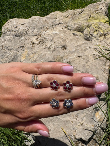 Bezel Flora Studs