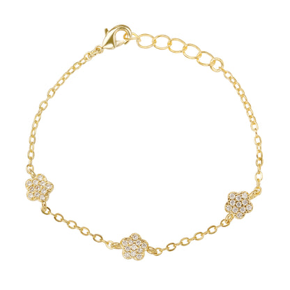 Pave Flower Bracelet