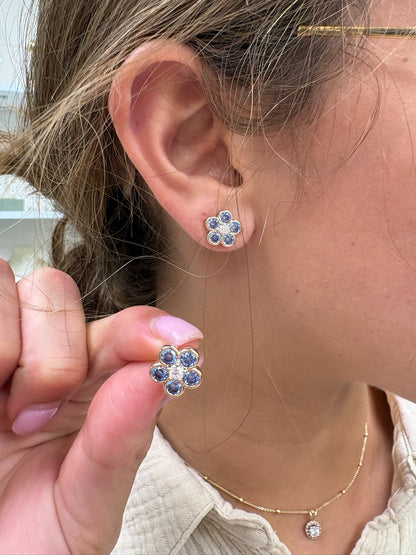 Bezel Flora Studs