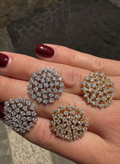 Circle Cluster Studs