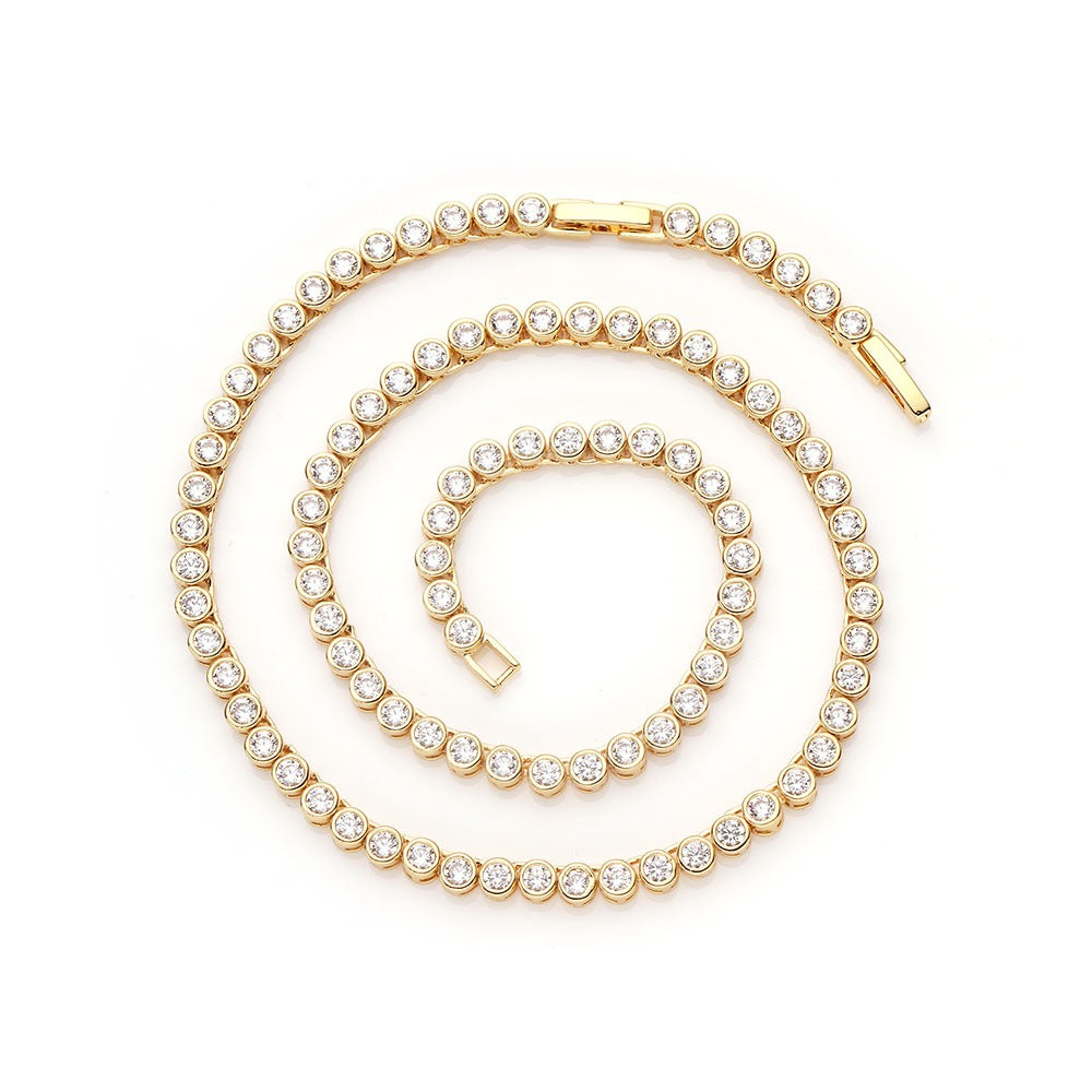 Bezel Tennis Necklace