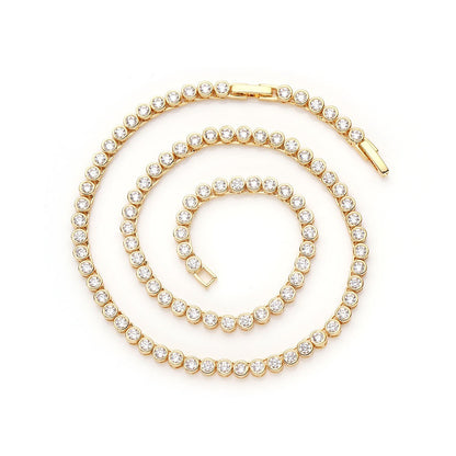 Bezel Tennis Necklace
