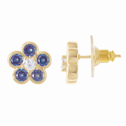 Bezel Flora Studs