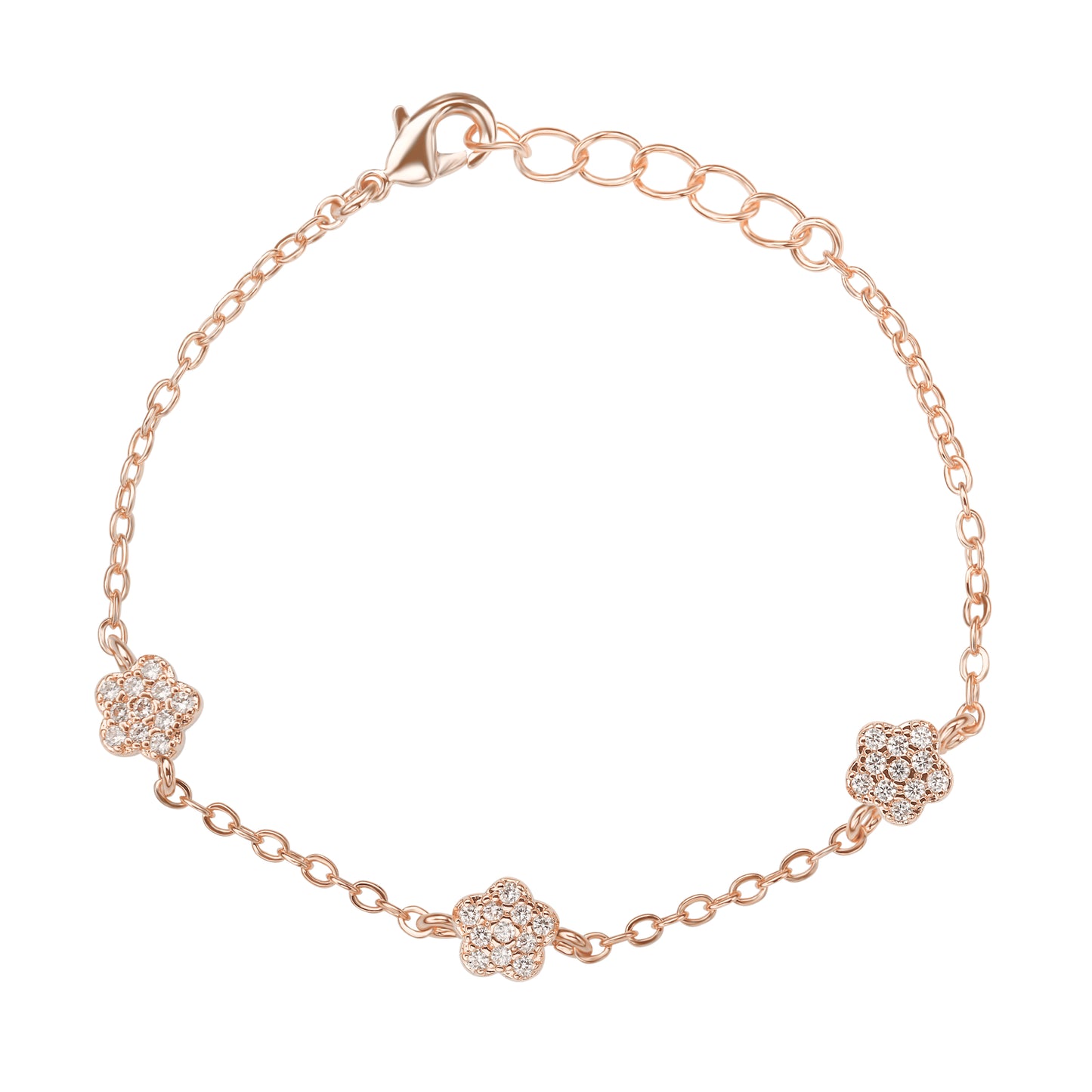 Pave Flower Bracelet