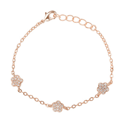 Pave Flower Bracelet