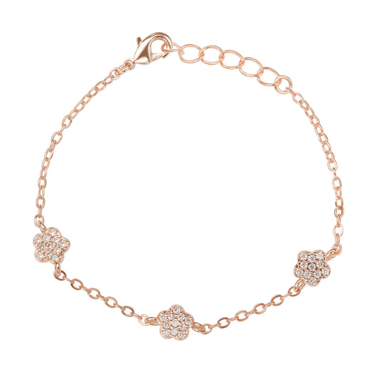 Pave Flower Bracelet