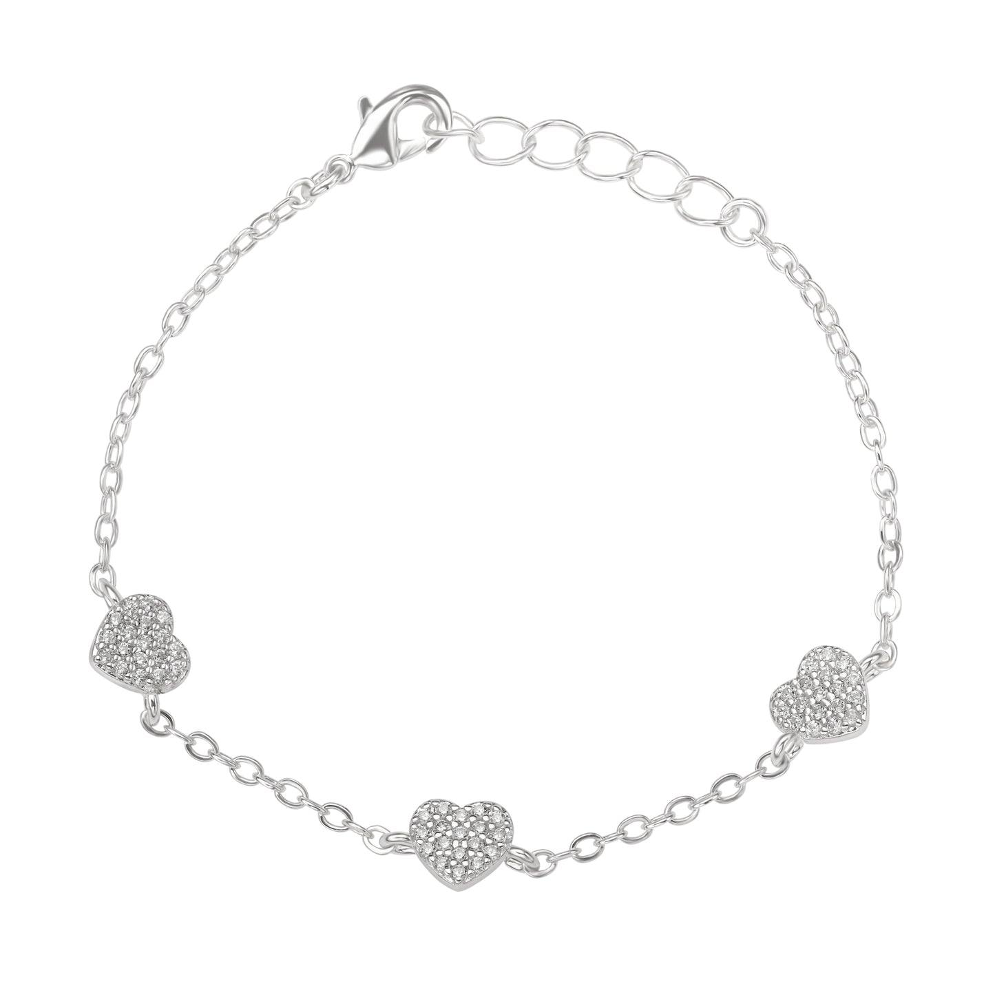 Pave Heart Bracelet