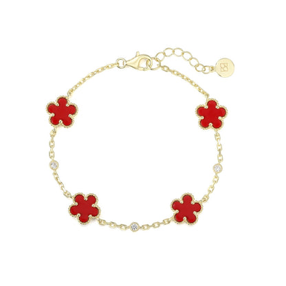 צמיד תלתן אדום