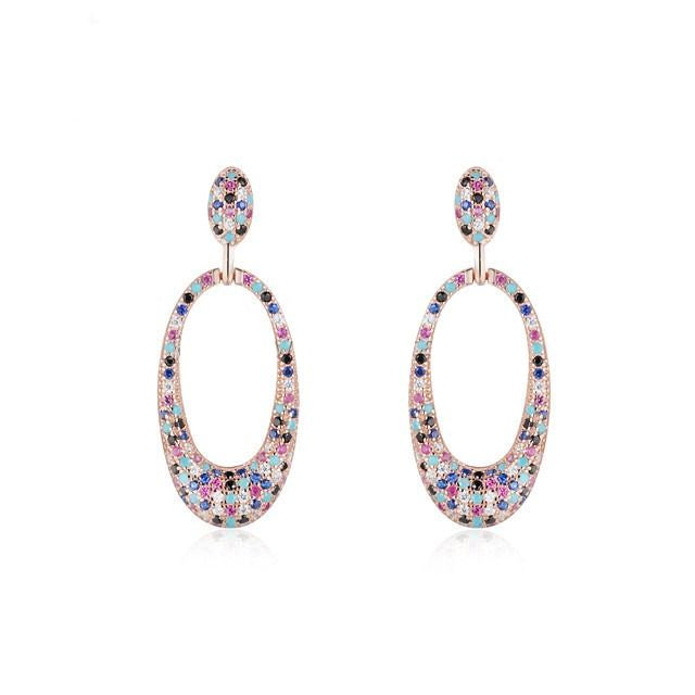 Colorful Pave Earrings