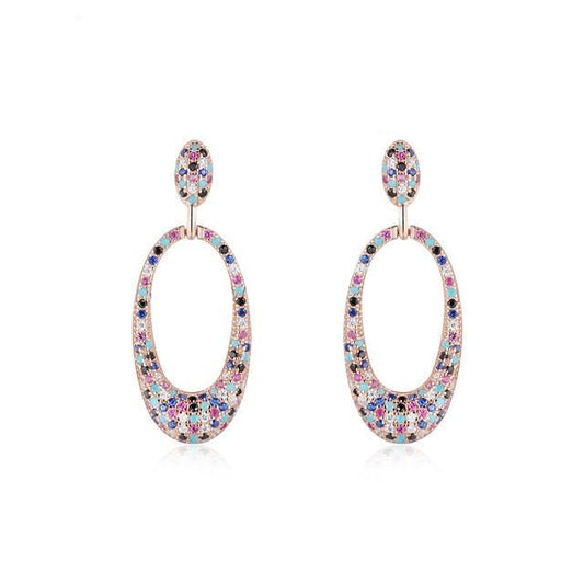 Colorful Pave Earrings