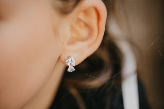 Double Heart Studs
