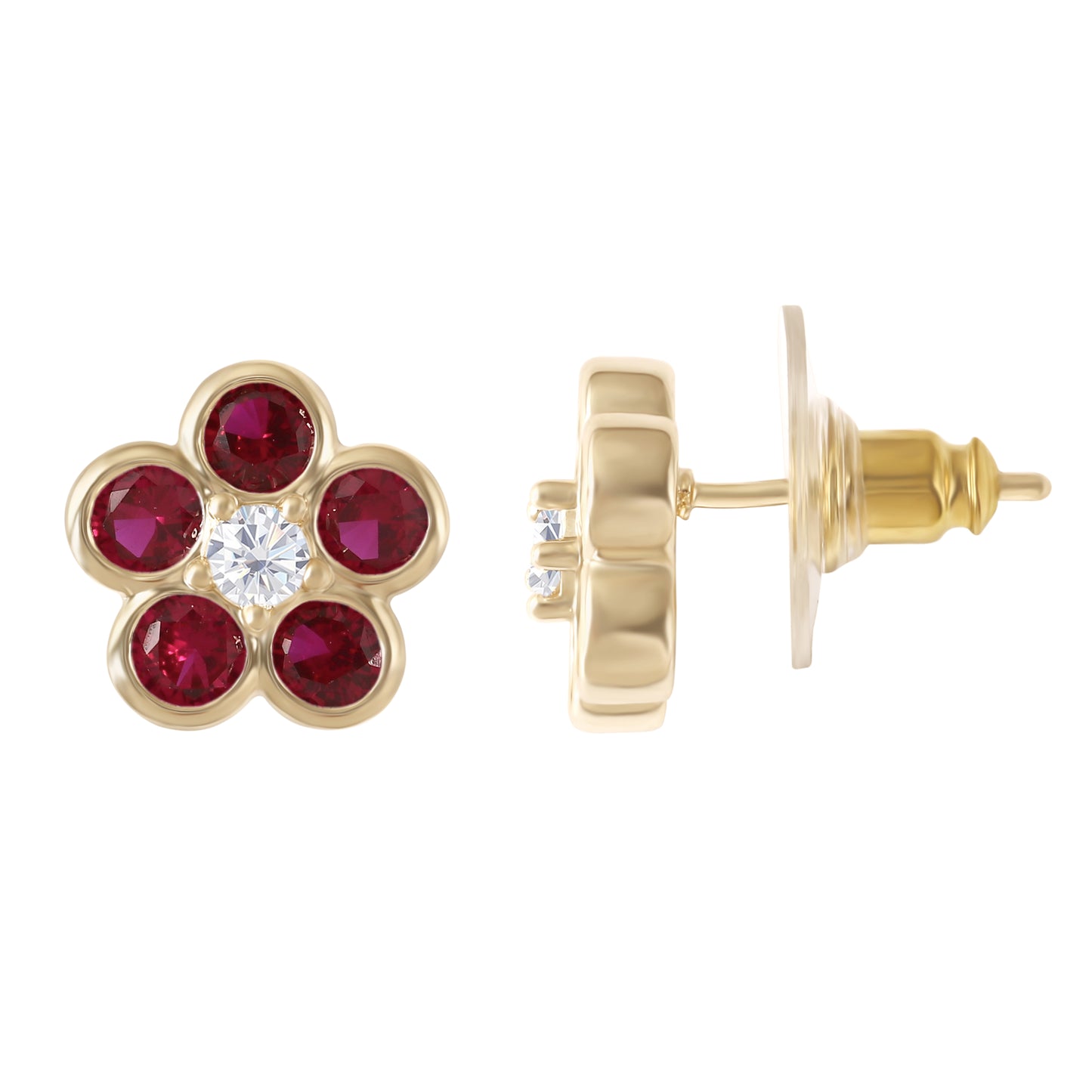 Bezel Flora Studs
