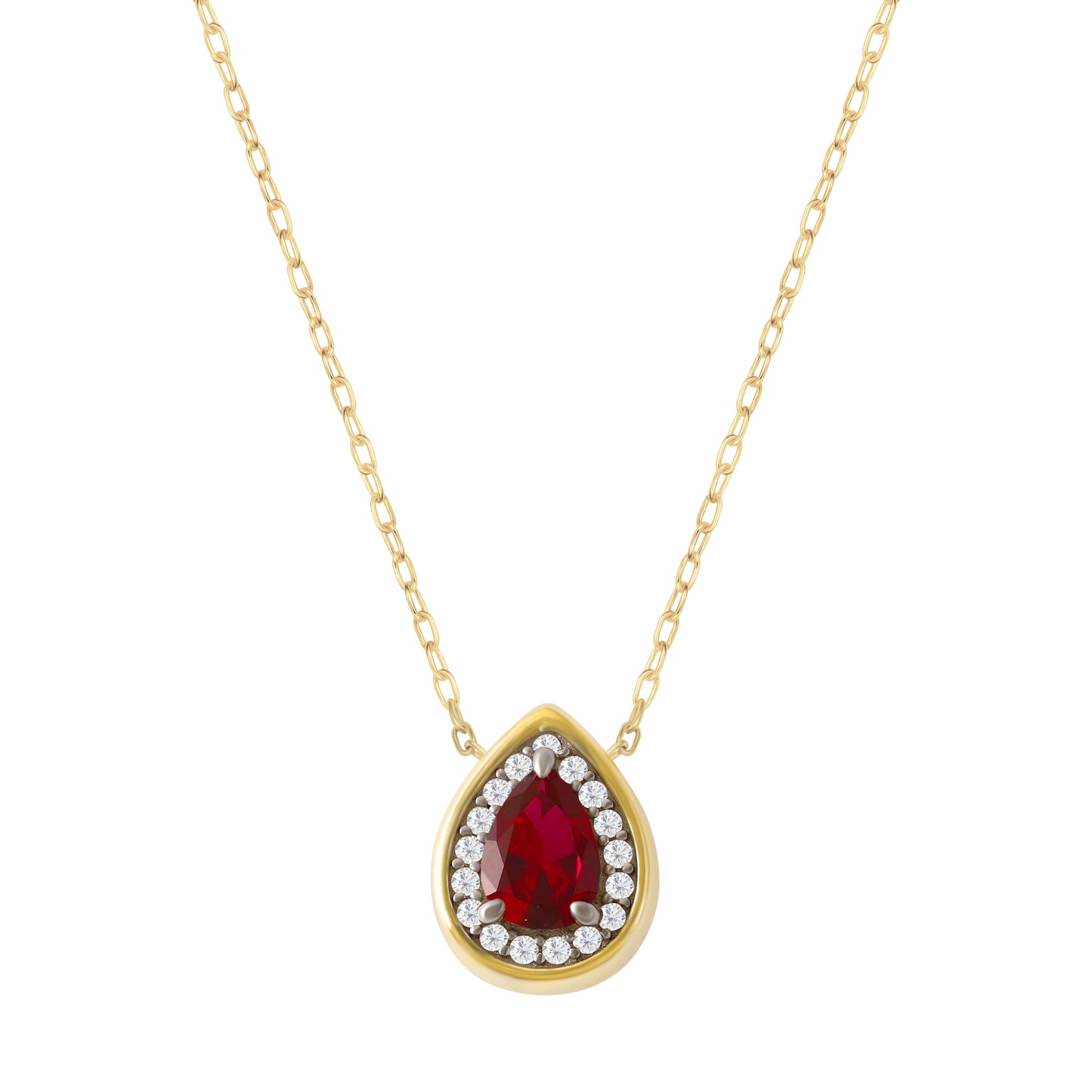 The Lueur Necklace - Bezel Pear