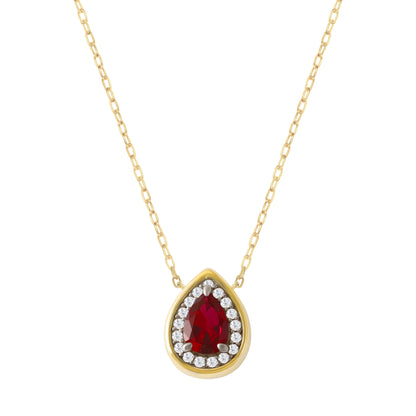 The Lueur Necklace - Bezel Pear