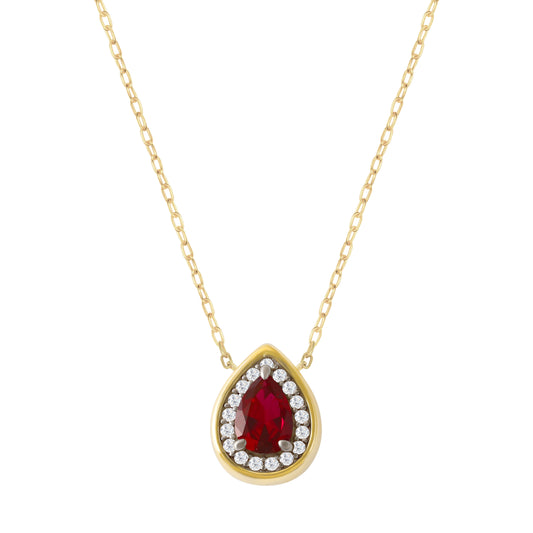 The Lueur Necklace - Bezel Pear