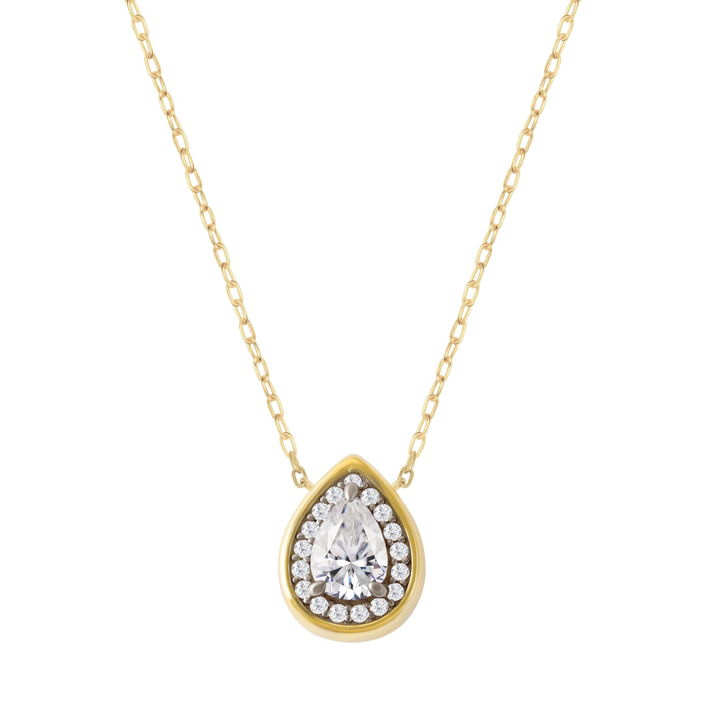 The Lueur Necklace - Bezel Pear