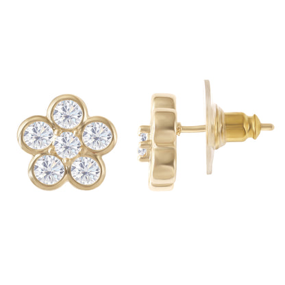 Bezel Flora Studs