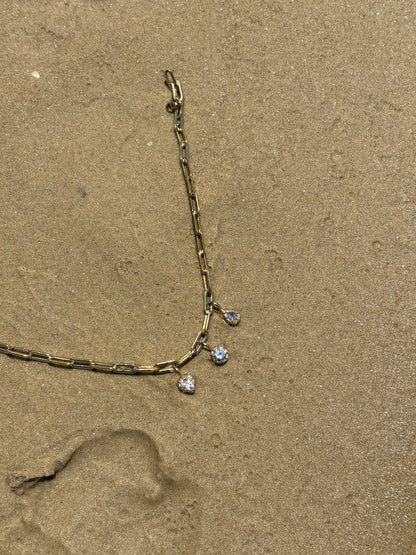Paperclip Necklace with charms, additional view - Bella Lueur