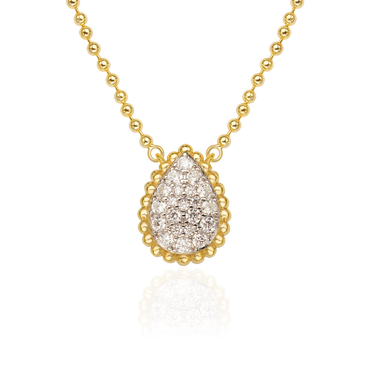 Luxe Beaded Pear Necklace