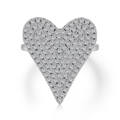 Pave Heart Ring