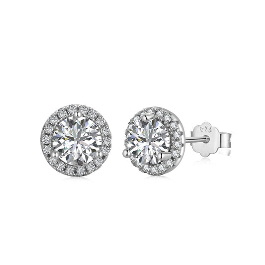 Solitaire Halo Studs